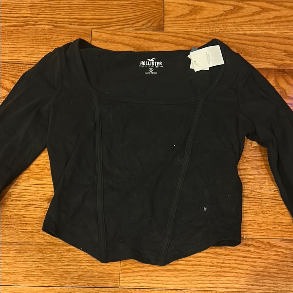 Hollister Black Cropped Top